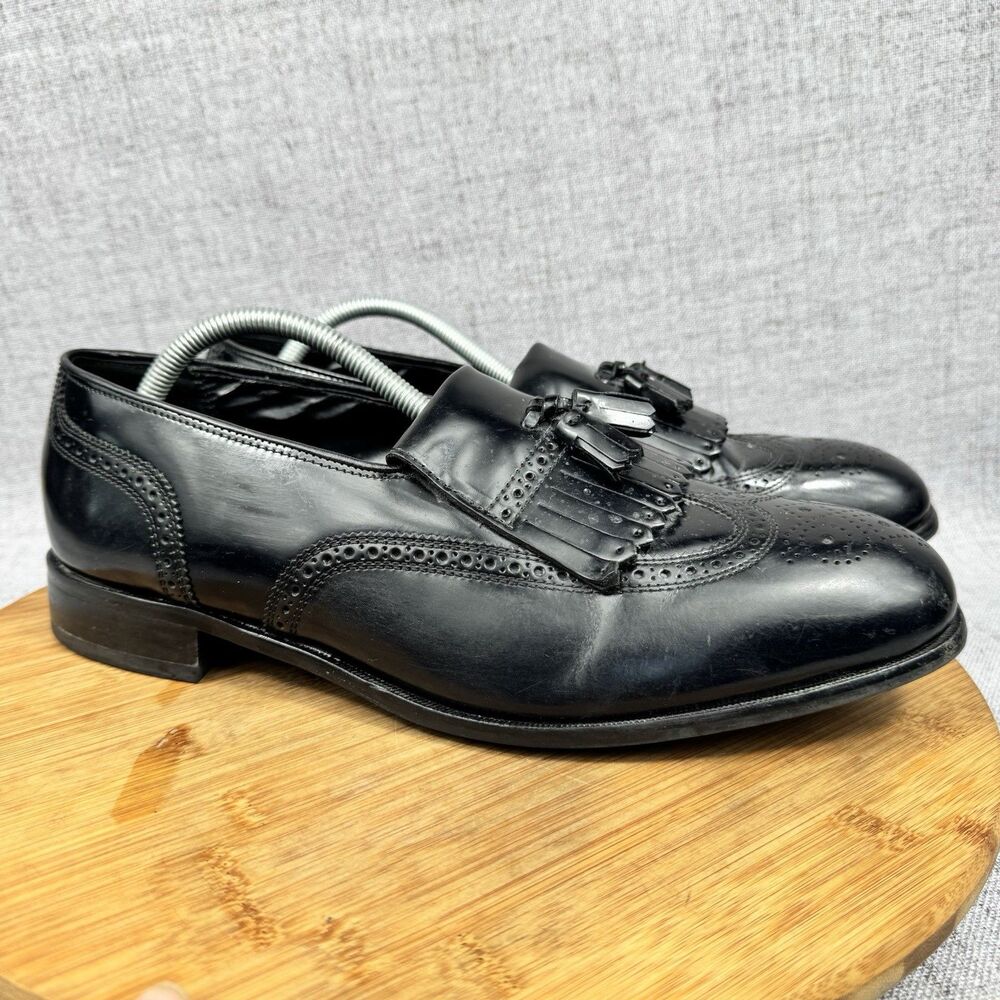 Florsheim Lexington Kiltie Wintip Tassels Loafers Men's 11 D Leather Dress Shoes